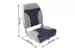 Кресло складное мягкое ECONOMY с высокой спинкой двухцветное, серый/синий  1040661