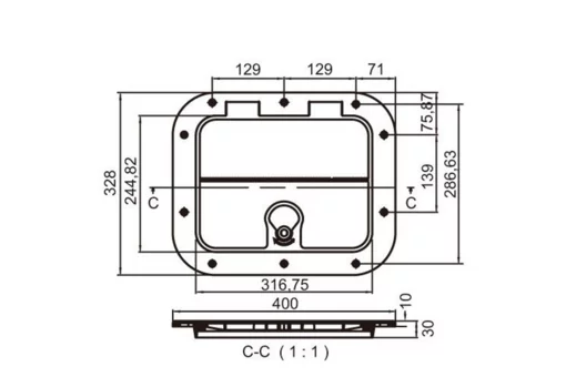 Люк смотровой 400 х 328 мм Easterner C13710