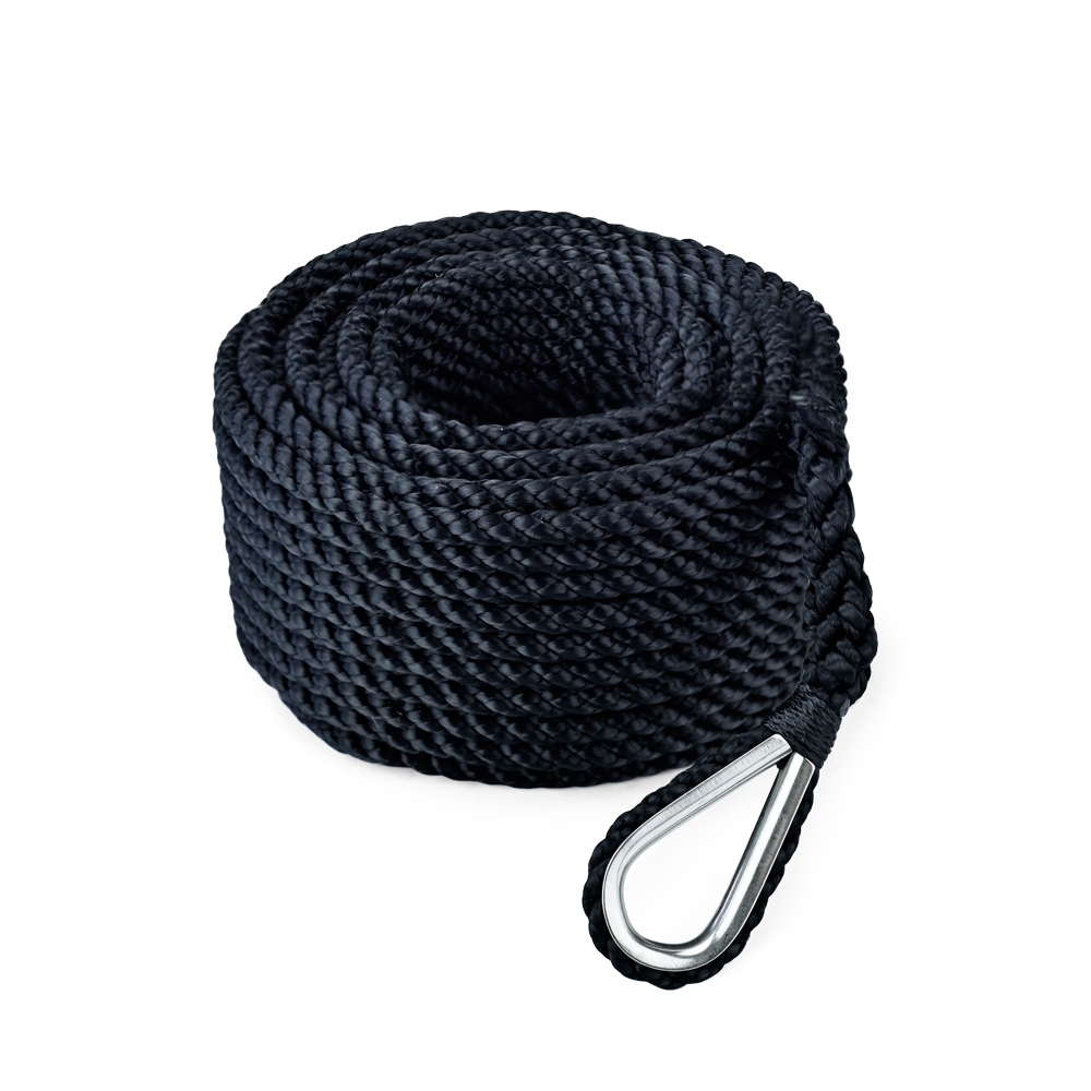 Якорные концы. Трос швартовый 16-прядный из полиэстера высокой прочности, benvenuti. Постановка судна на бочки и бридели. Крепление якорной цепи к корпусу судна. Трос для якоря.